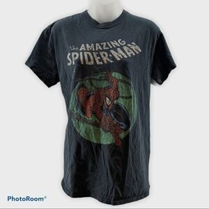 Marvel Black Spider-Man Short Sleeve Tee Size Medium